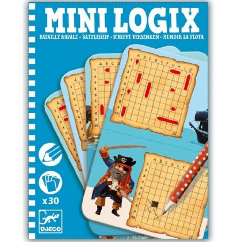 Djeco Mini Logix Game BattleshipFor Age 6+ New Sealed  ( ADD-ON ONLY )